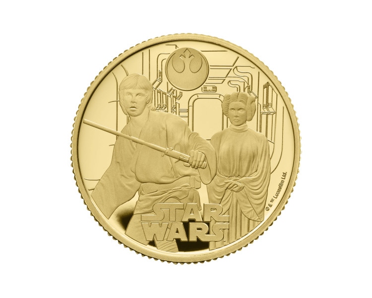 Star Wars: Luke Skywalker and Princess Leia 1/4oz Proof